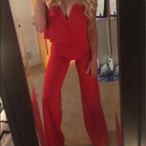 Red jumpsuit